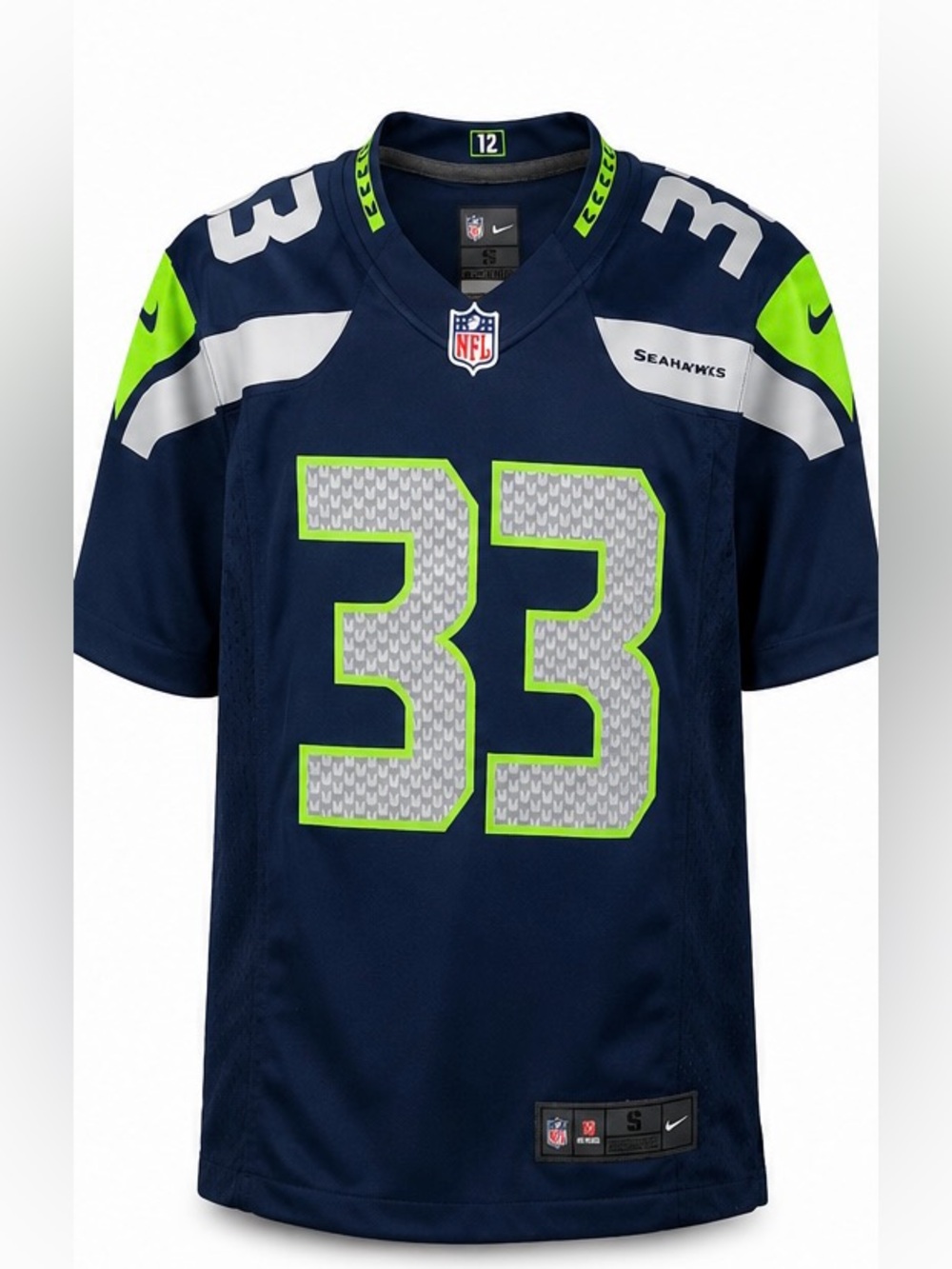 Nike Seattle Seahawks Jersey Navy Official NFL Vapor On Field #33 Jamal Adams, S